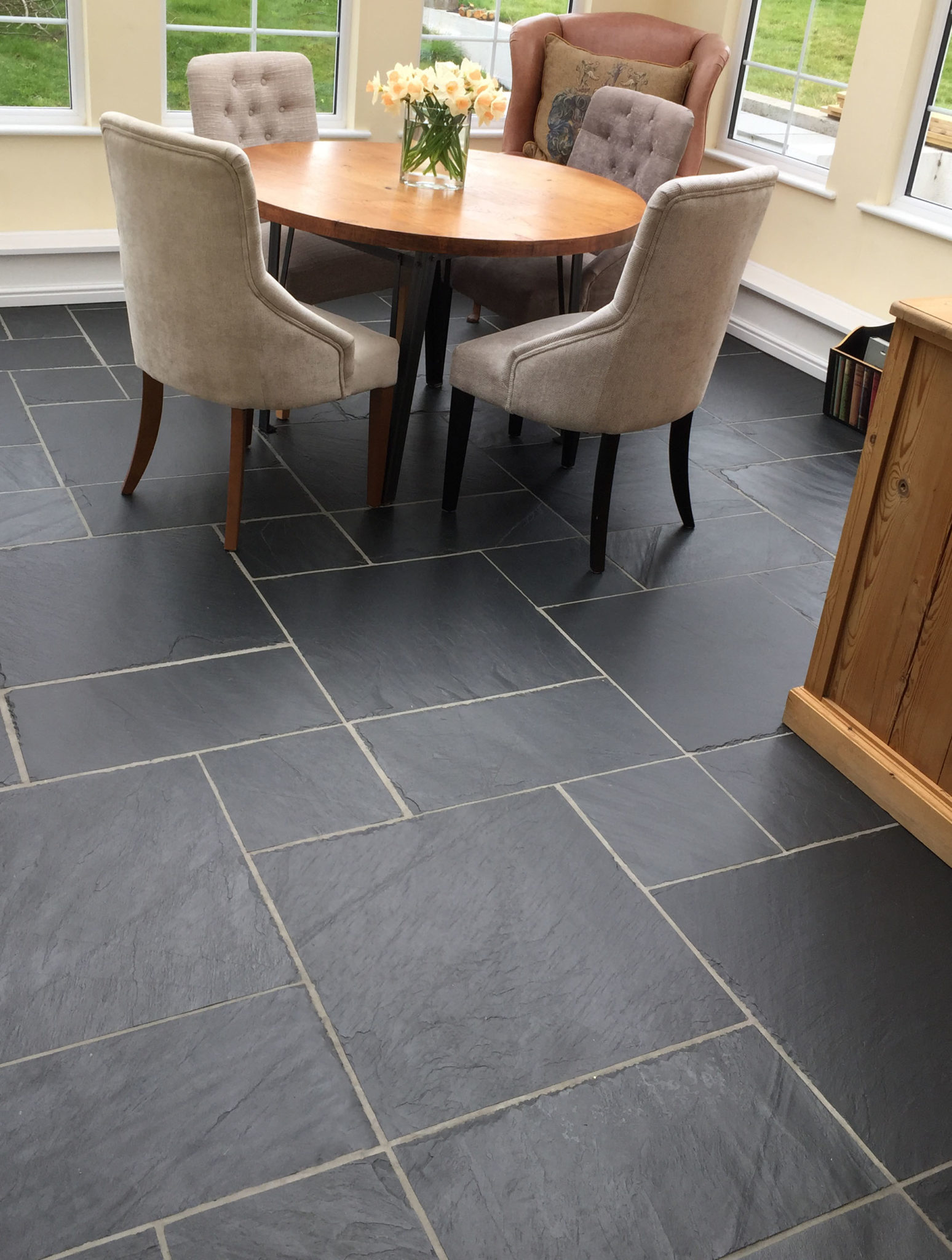 Blue Black Slate Patio Kit Kitchen