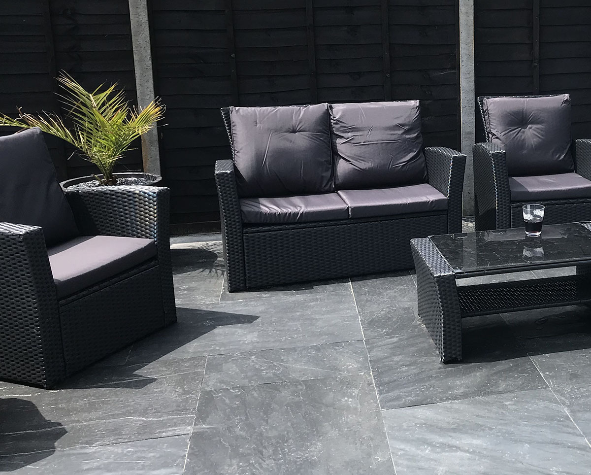 Blue Black Slate Patio Kit NEW – SITE READY