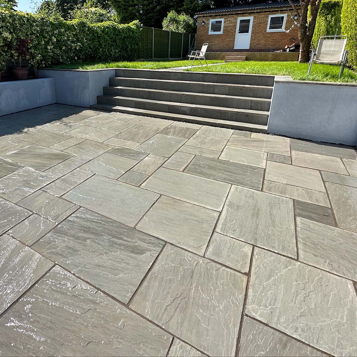 Kandla Grey Riven Patio Kit