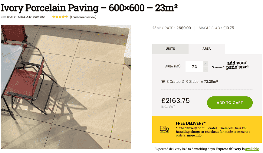 Ordering Paving Online