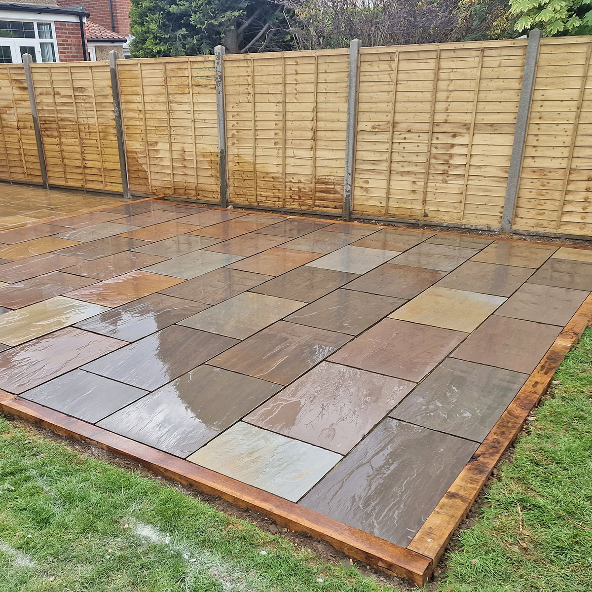 Autumn Brown Sandstone Paving