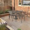 autumn sandstone paving