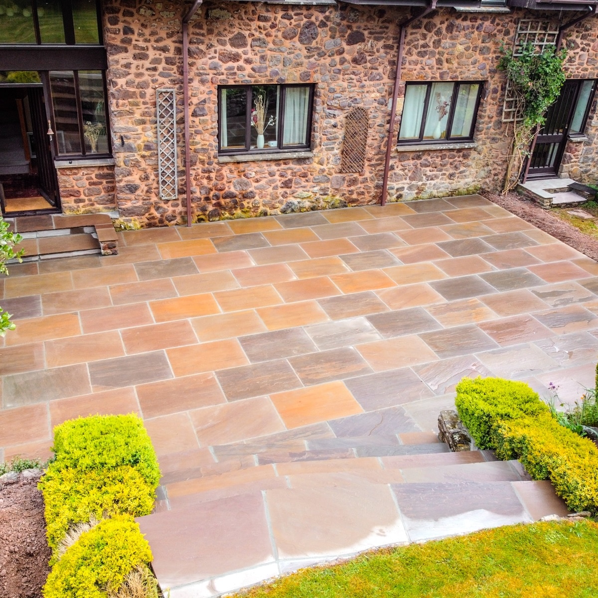 Autumn Brown Sandstone Paving