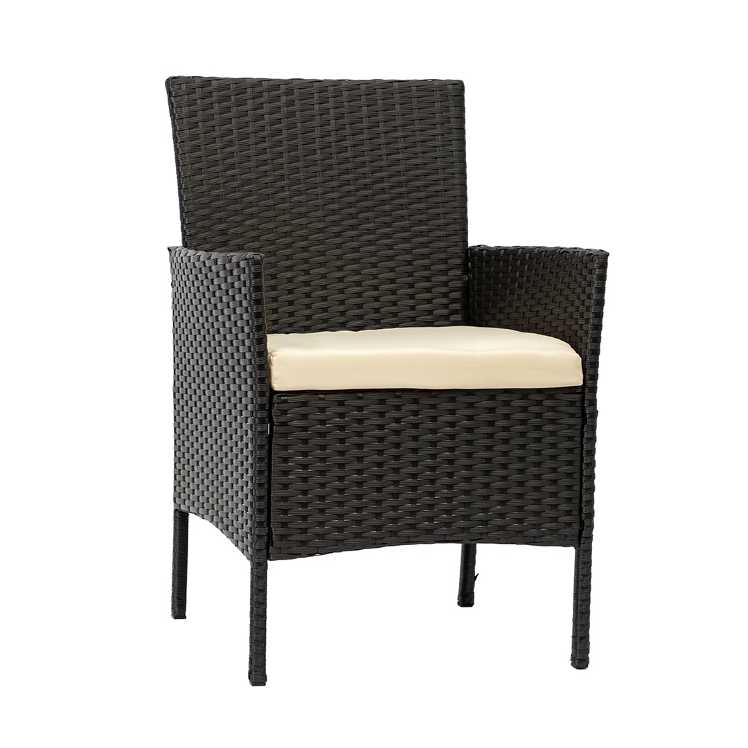 Black rattan chair